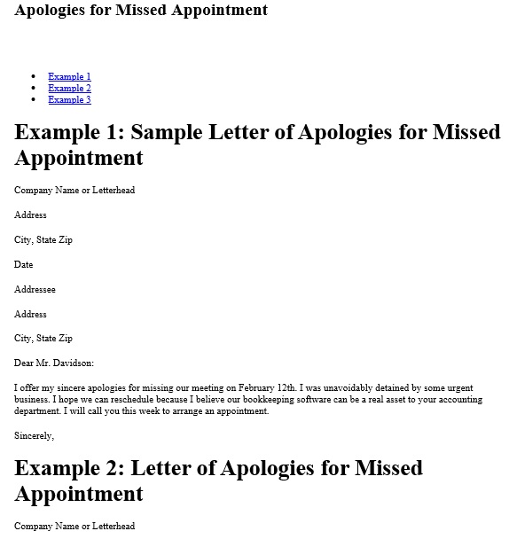 free apology letter