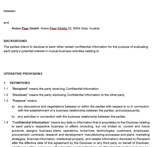 free confidentiality agreement template 2