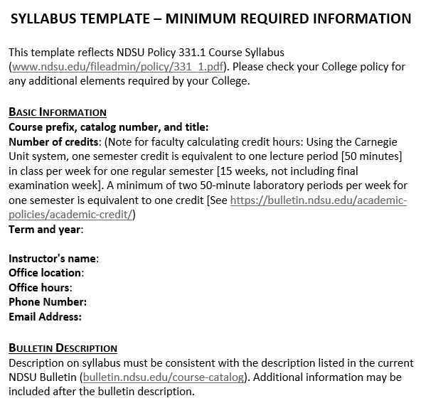 free syllabus template 10