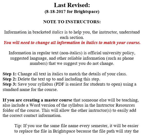 free syllabus template 6