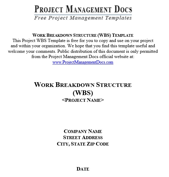 free work breakdown structure template 7