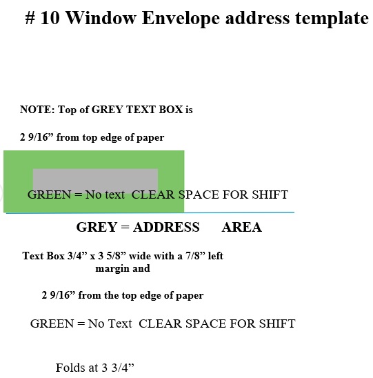 window envelope address template