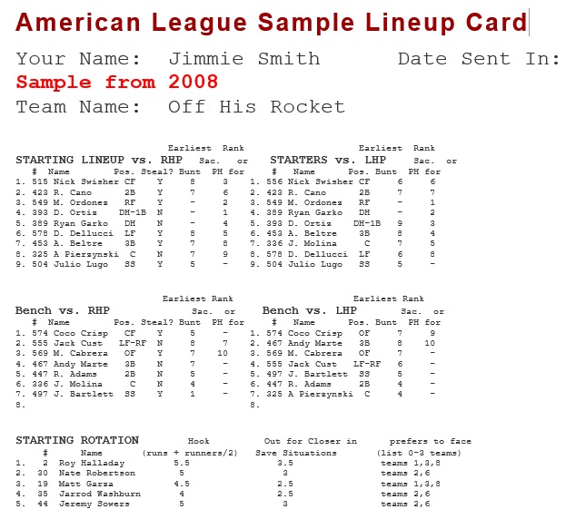 american league baseball lineup card template