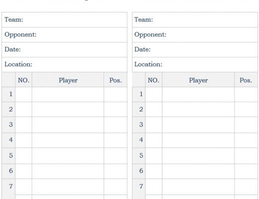 blank baseball lineup card template