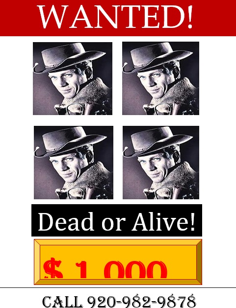 dead or alive wanted poster template