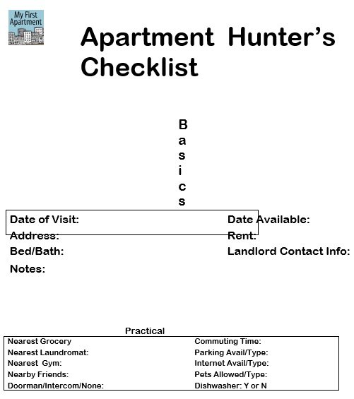 Free First Apartment Checklist - DecoApartment - Medium