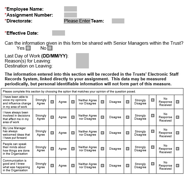 free exit interview template 4