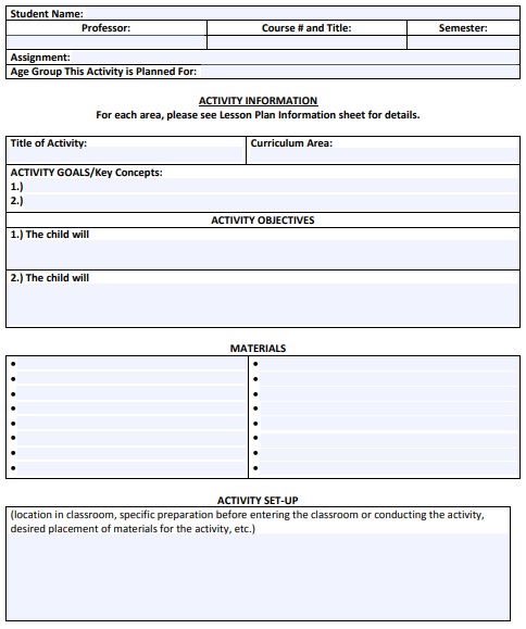 free lesson plan template 6