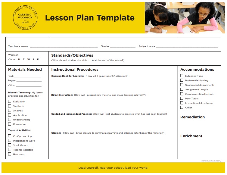 free lesson plan template 7