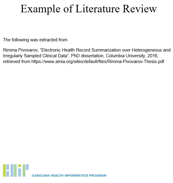 free literature review template