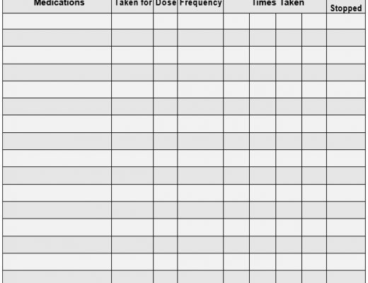 free medication list template 13