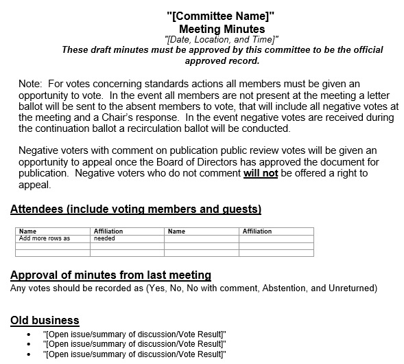 free meeting minutes template 11