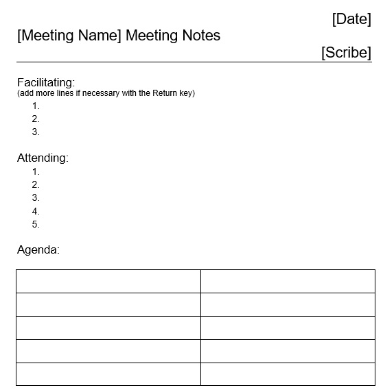 free meeting minutes template 3