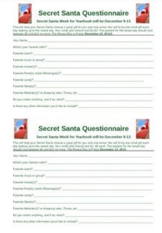 free secret santa questionnaire 1