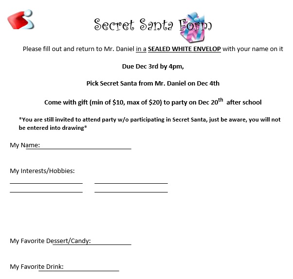 free secret santa questionnaire 3