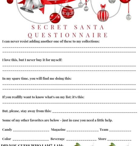 free secret santa questionnaire 8