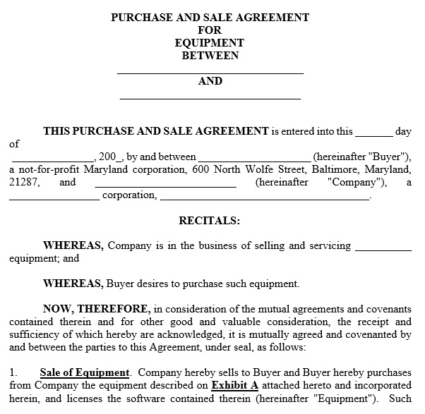 free vehicle purchase agreement 1