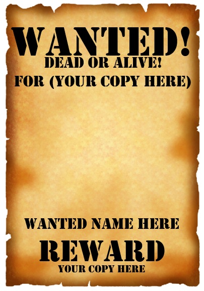 free wanted poster template 1