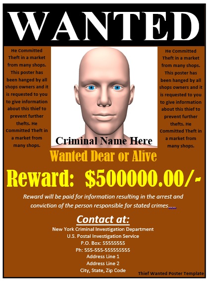free wanted poster template 4