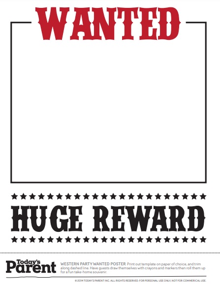 old west most wanted poster template