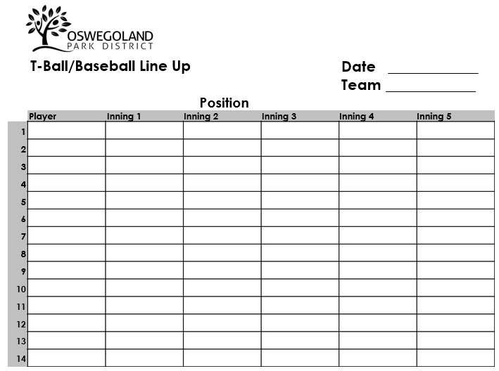 little league roster template