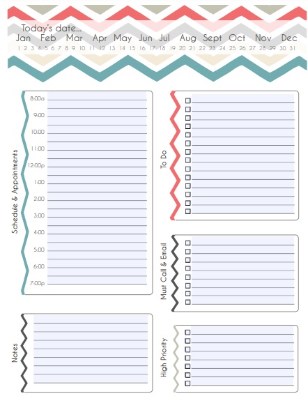 printable daily planner template 13