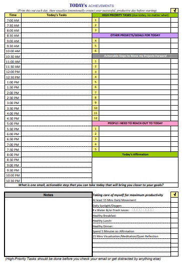 printable daily planner template 3