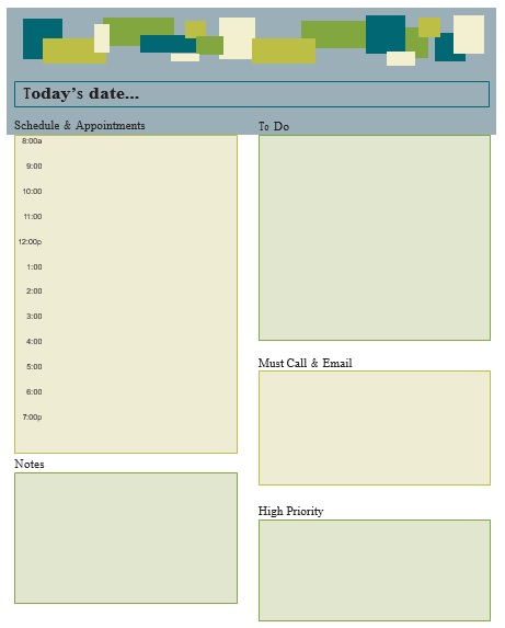 printable daily planner template 4