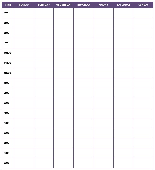 printable daily planner template 7