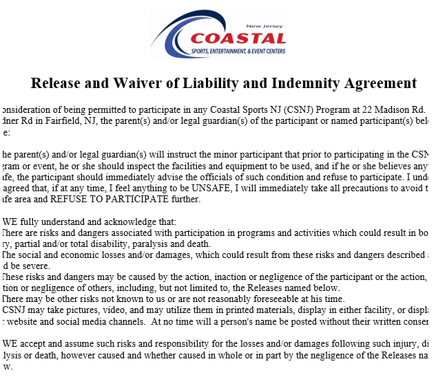 release and waiver of liability and indemnity agreement