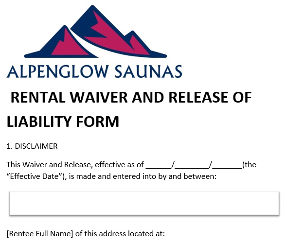 rental waiver and release of liability form