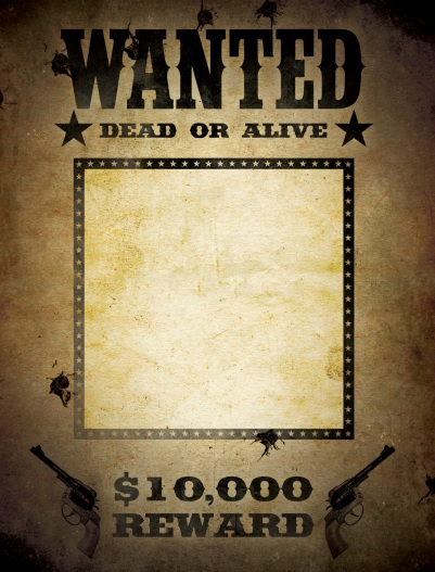 reward wanted poster template