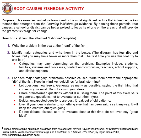 root cause fishbone activity diagram template