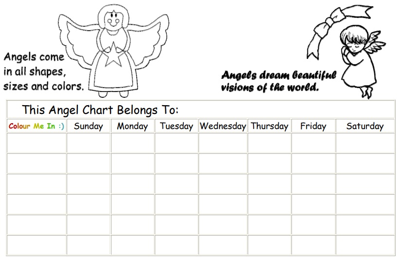 angel reward chart template