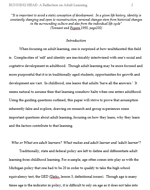 best reflective essay example 6