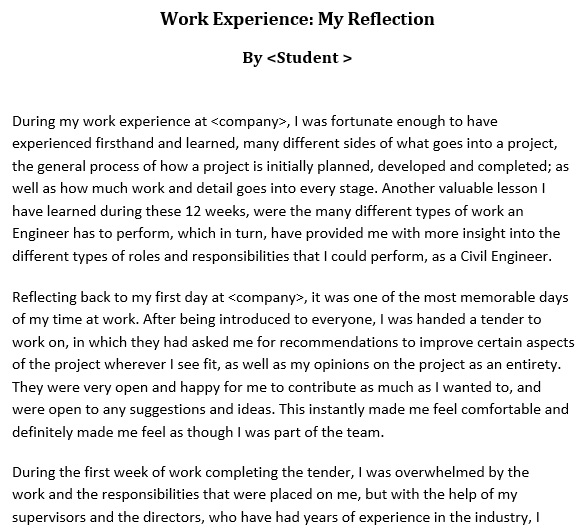 best reflective essay example