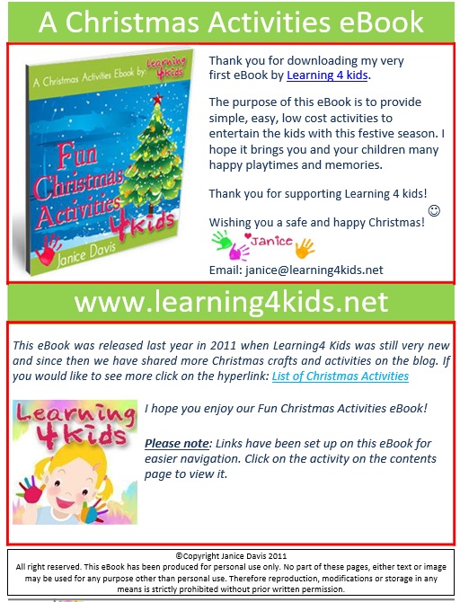 christmas activities ebook template