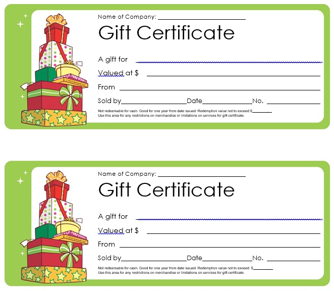 free christmas gift certificate template 12