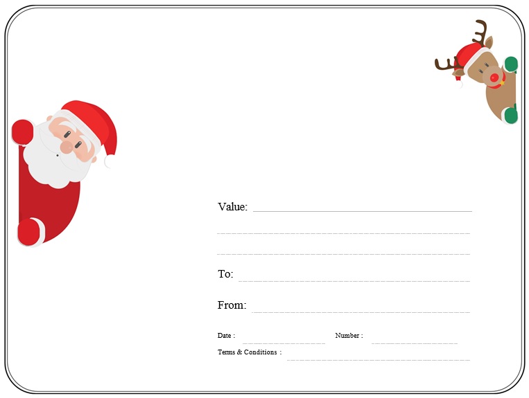 free christmas gift certificate template