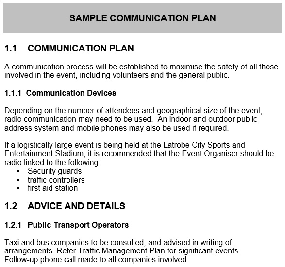 free communication plan template 13