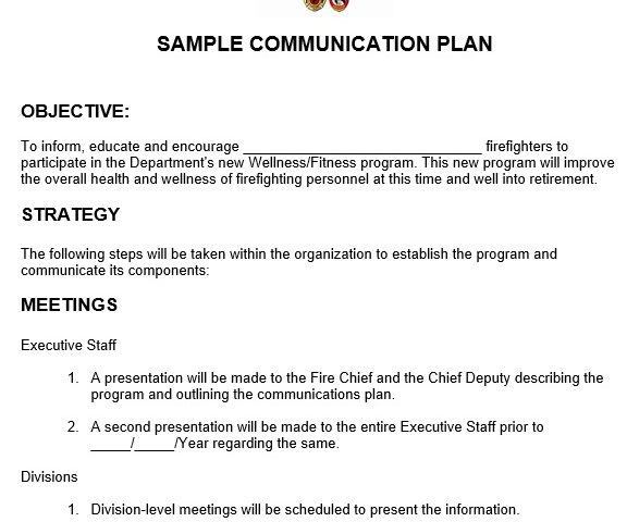 free communication plan template 14