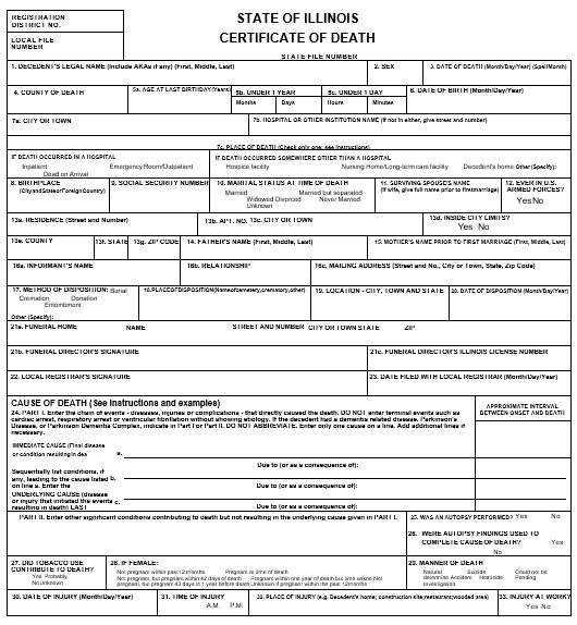 free death certificate template 8