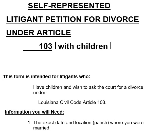 free divorce papers 2