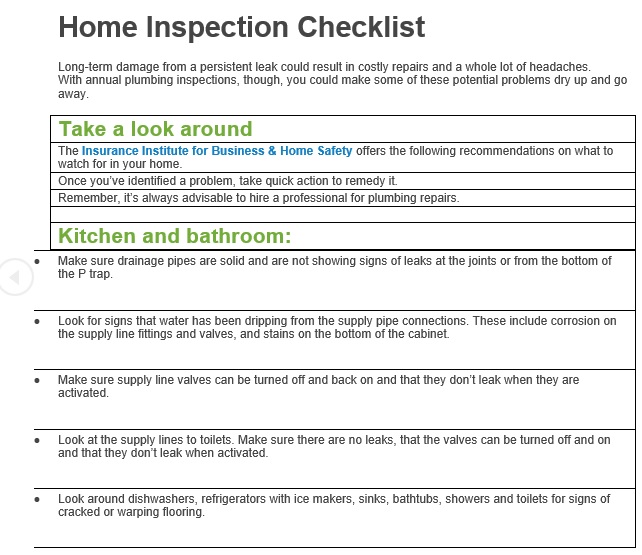free home inspection checklist template 3