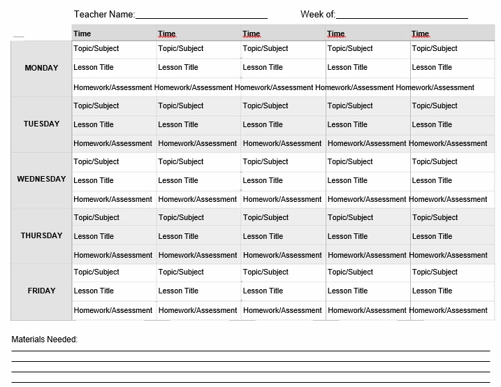free homeschool schedule template