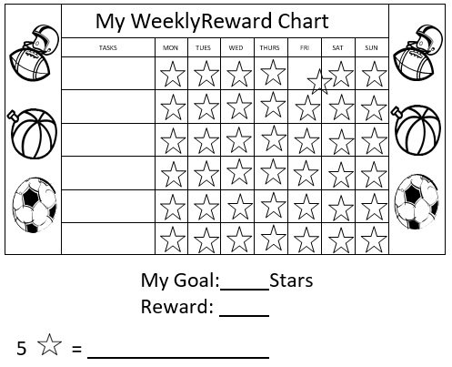 free printable reward chart template