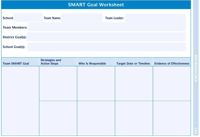free smart goals template 7