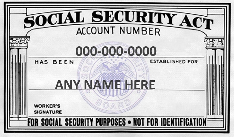 free social security card template 2