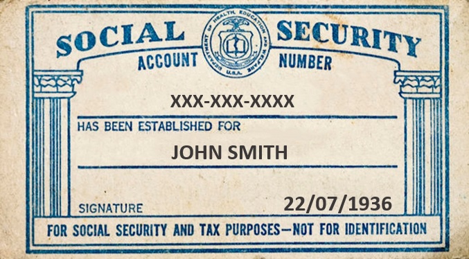 free social security card template 6