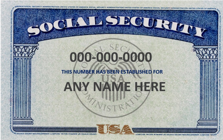 free social security card template